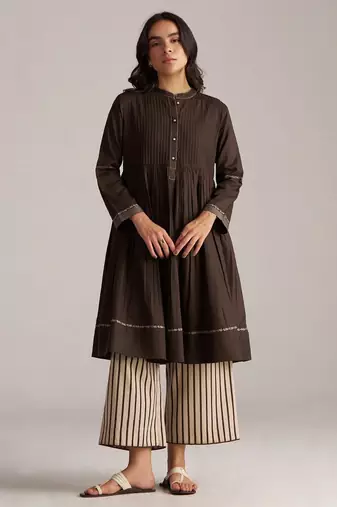 dark chocolate brown viscose co-ord set