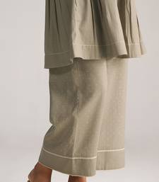 grey linen co-ord set with full sleeve style