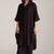 black viscose rayon co-ord set with full sleeve style