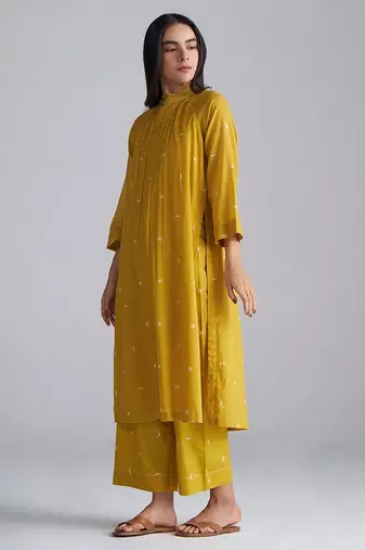 nugget gold yellow cotton co-ord set