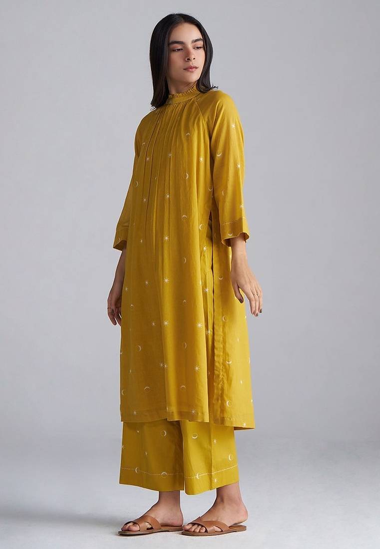 nugget gold yellow cotton co-ord set