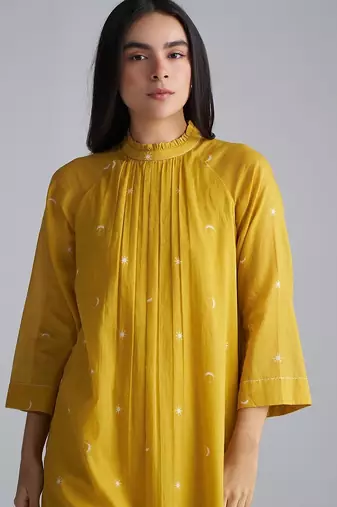 nugget gold yellow cotton co-ord set