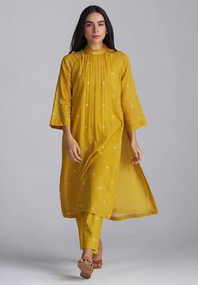nugget gold yellow cotton co-ord set 1