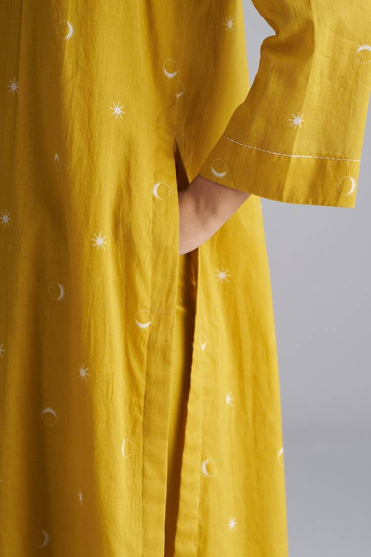 nugget gold yellow cotton co-ord set