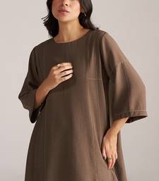 rain drum brown viscose co-ord set