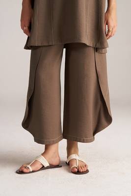 rain drum brown viscose co-ord set 3