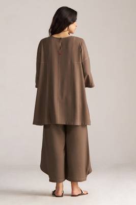 rain drum brown viscose co-ord set 4