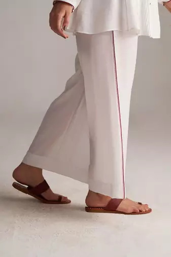 white viscose co-ord set with full sleeve style