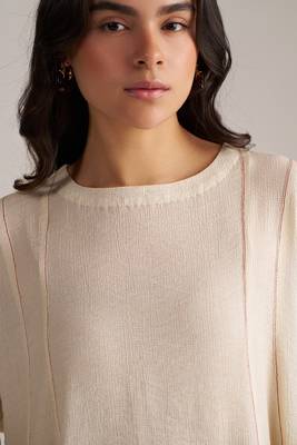 cream viscose co-ord set with full sleeve style 5