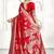 Red banarasi silk saree with traditional zari motifs & heavy zari border | wedding & festive wear