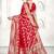 Red banarasi silk saree with intricate zari weaving & grand pallu | wedding & festive wear