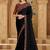 Embroidered faux georgette black saree