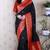 Black banarasi silk zari weaving saree with contrast blouse piece