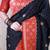 Black banarasi silk zari weaving saree with contrast blouse piece
