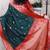 Green banarasi silk zari weaving saree with contrast blouse piece