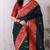 Green banarasi silk zari weaving saree with contrast blouse piece