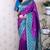 Purple banarasi silk zari weaving saree with contrast blouse piece