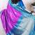 Purple banarasi silk zari weaving saree with contrast blouse piece
