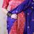 Violet banarasi silk zari weaving saree with contrast blouse piece