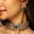 Lustrous geometric emerald & diamond choker set