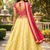 Yellow Handcrafted Kota Silk Stitched Lehenga With Bandhani Dupatta