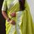 Green paithani silk zari weaving saree with matching blouse piece
