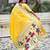 Yellow paithani silk zari weaving saree with matching blouse piece