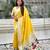 Yellow paithani silk zari weaving saree with matching blouse piece
