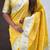Yellow paithani silk zari weaving saree with matching blouse piece