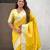 Yellow paithani silk zari weaving saree with matching blouse piece