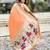 Orange paithani silk zari weaving saree with matching blouse piece