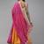 Yellow & Pink Patchwork Lehenga With Unstitched BlouseAnd Dupatta