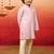 Linen chikankari kurta set with pyjama for boys | onion | festive collection