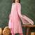 Women's Beautiful Thread Work Cotton Blend Fabric Flared Kurta Pant and Dupatta Set