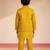 Silk blend embroidered nehru jacket set with pyjamas for boys| mustard | diwali