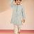 Satin floral kurta set with pyjama for boys | aqua | navratri