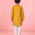 boys yellow jacquard silk blend kurta with cream pyjama     wedding & festive wear