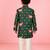 boys green pichwai print cotton kurta with cream pyjama     wedding & festive wear