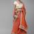orange silk lehenga with patchwork dupatta and blouse