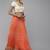 orange silk lehenga with patchwork dupatta and blouse