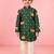 boys green pichwai print cotton kurta with cream pyjama     wedding & festive wear