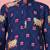 boys blue pichwai print cotton kurta with cream pyjama     wedding & festive wear