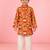 boys yellow pichwai print muslin kurta with cream pyjama     wedding & festive wear