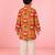 boys yellow pichwai print muslin kurta with cream pyjama     wedding & festive wear