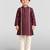 boys wine modal chanderi zari embroidered kurta pyjama set