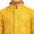 boys yellow hakoba cotton thread embroidered kurta pyjama set