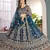 teal Blue Embroidered Lehenga\