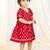 girls wear red jacquard ethnic set with floral print
