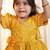 girls wear jacquard dress set mustard with floral print