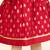 girls wear red jacquard dress set with floral pattern